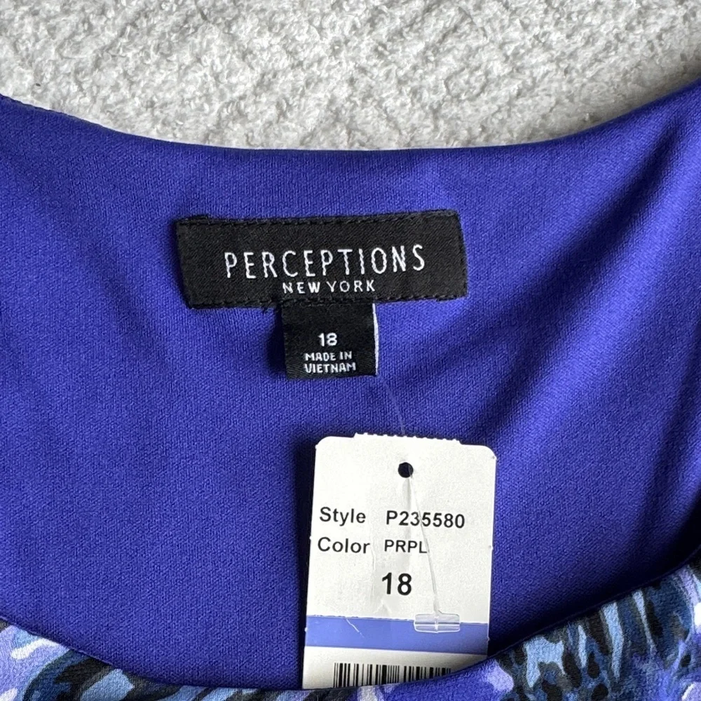 NWT Perceptions Blue and Black Maxi Dress with Jacket Zs 18